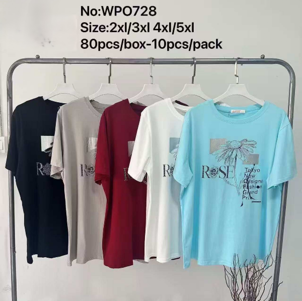 Bluzki damskie Roz 2XL-5XL, Mix Kolor Paczka 10 szt